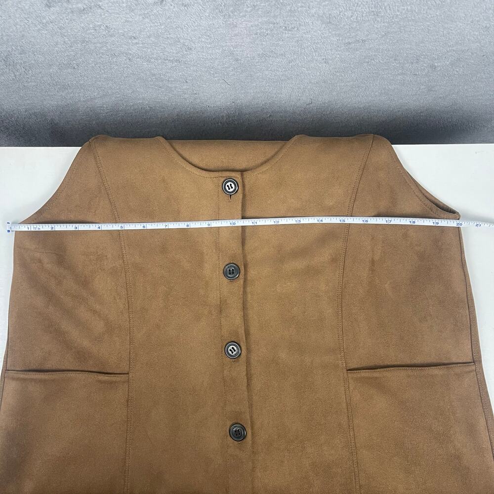 LOFT Brown Button-Front Midi Dress - Picture 8 of 9